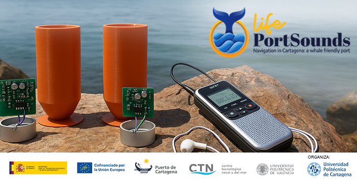 Hidrófonos caseros con fondo de mar